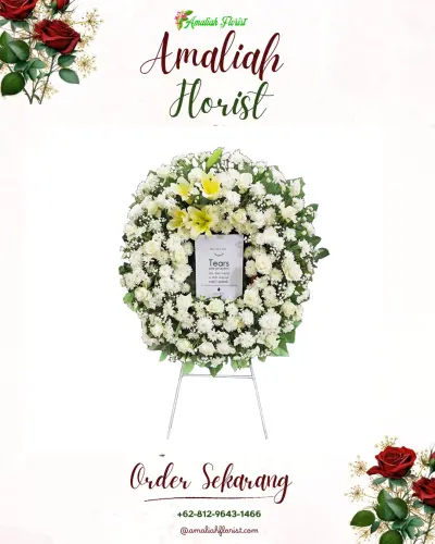Krans Bunga Duka Cita di Gebang Raya